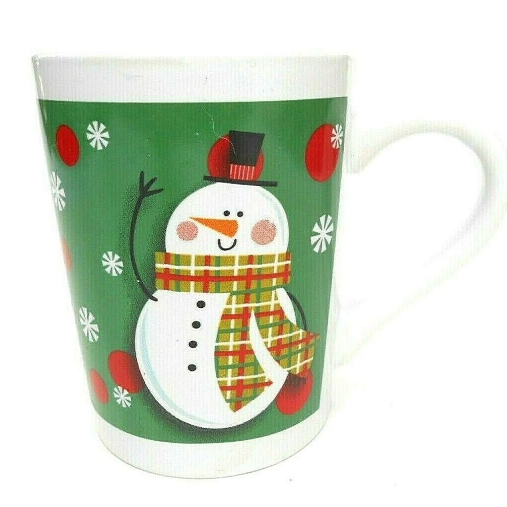 Royal Norfolk Snowman Mug Green Christmas